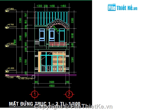 File cad,mặt bằng,ứng dụng,file cad mặt bằng,Nhà lầu 4x17.3m,File Auto cad